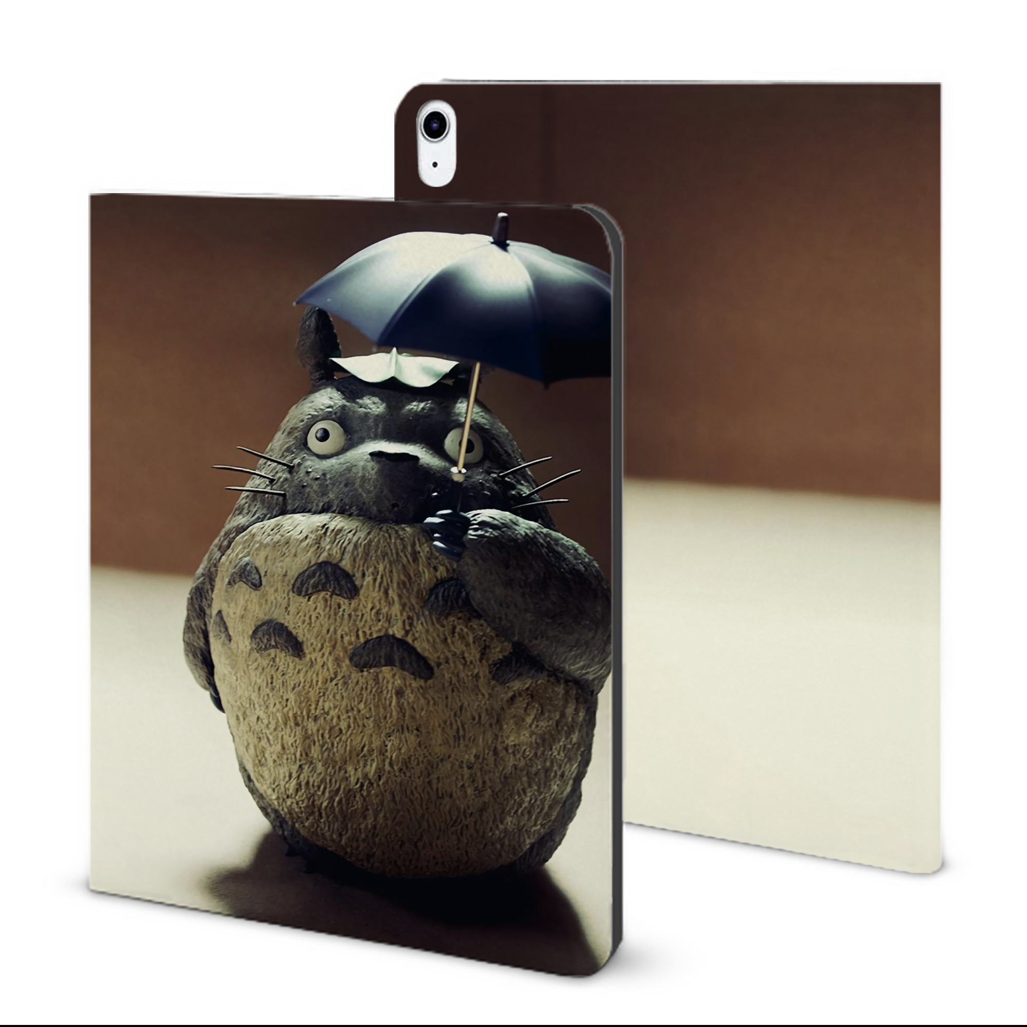 （画像用） となりのトトロ 草壁メイ 草壁サツキ My Neighbor Totoro Satsuki Kusakabe Mei Kusakabe IPad ケース ブック型 PUレザー TPU 耐衝撃 軽量 薄型 ペン収納なし 全面保護 IPad 各モデル対応